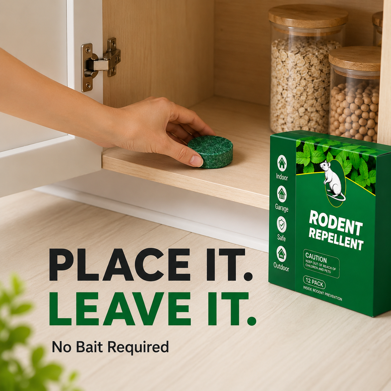 🌱 24-Pack Natural Peppermint Oil Pest & Rodent Repellent Pucks 🐭