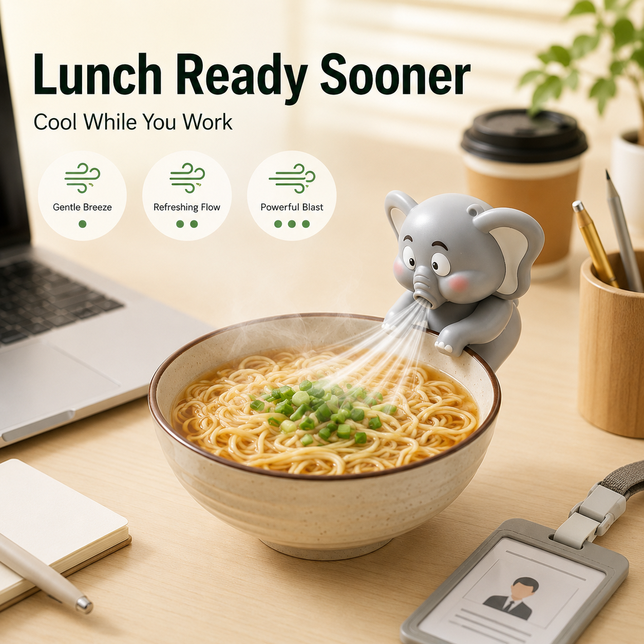 🥣 Clip On Food Cooling Fan 🌬️