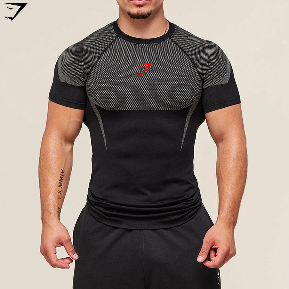 💪 Men's Athletic Compression T-Shirt – Quick-Dry Breathable Gym Tee🏋️‍♂️