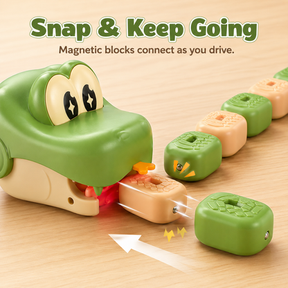 🐊 RC Crocodile Magnetic Block Collecting Car Toy Set 🎮