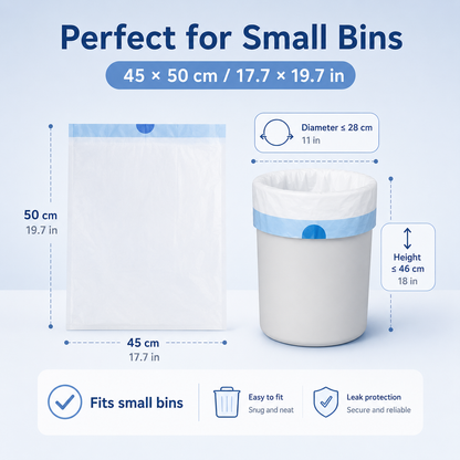 🏡 Heavy-Duty 4-Gallon Drawstring Trash Bags