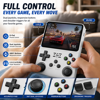 🌟 FIRST 100 ORDERS - 50% OFF |🎮 16,000+ Games Retro Handheld Console with 3.5” IPS Screen