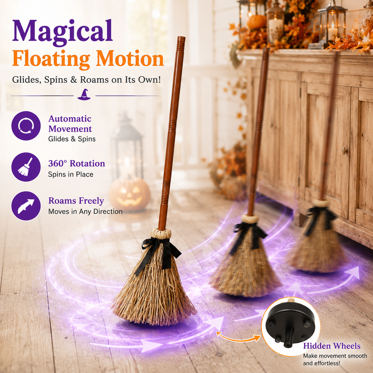 🎃 Halloween Sale 50% OFF |🧹 Magic Floating Witch Broom™ 🧙‍♀️ Animated Sound-Activated Decor