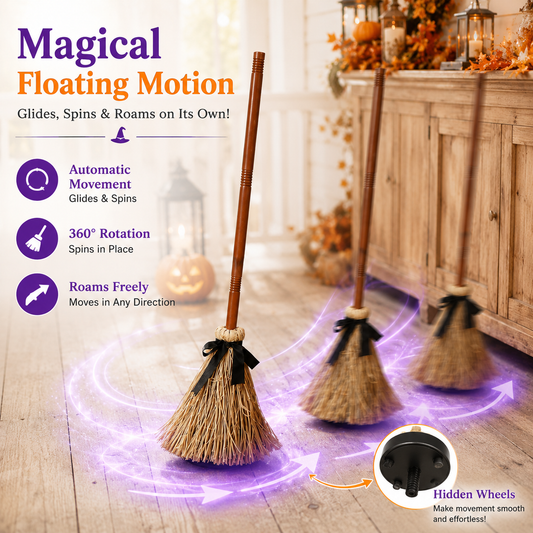 🎃 Halloween Sale 50% OFF |🧹 Magic Floating Witch Broom™ 🧙‍♀️ Animated Sound-Activated Decor