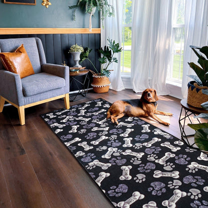 Washable Pet Paw Runner Rug - Non-Slip & Pet-Friendly