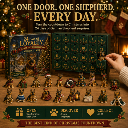 🐾2026 German Shepherd Christmas Advent Calendar – 24 Days of Festive Pup Surprises 🎄
