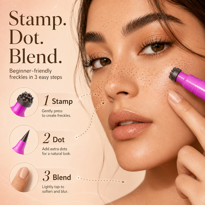 ✨ Dual-Ended Freckle Stamp Pen – Natural Faux Freckles & Beauty Marks in Seconds