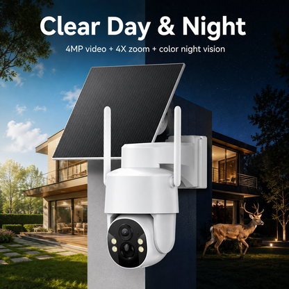 📡 4G LTE Solar Outdoor Security Camera (No WiFi Required) ☀️