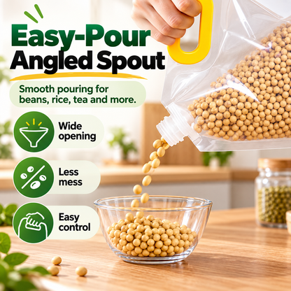 🥣 Reusable Spout Storage Bags – Pour, Store & Organize with Ease