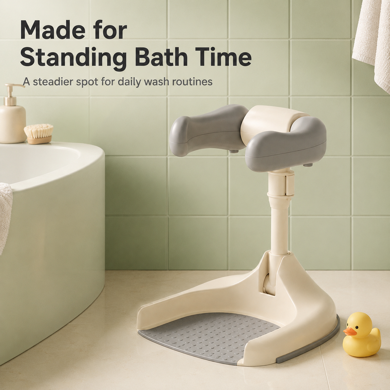🛁 Adjustable Toddler Standing Bath Support & Shower Assistant 👶