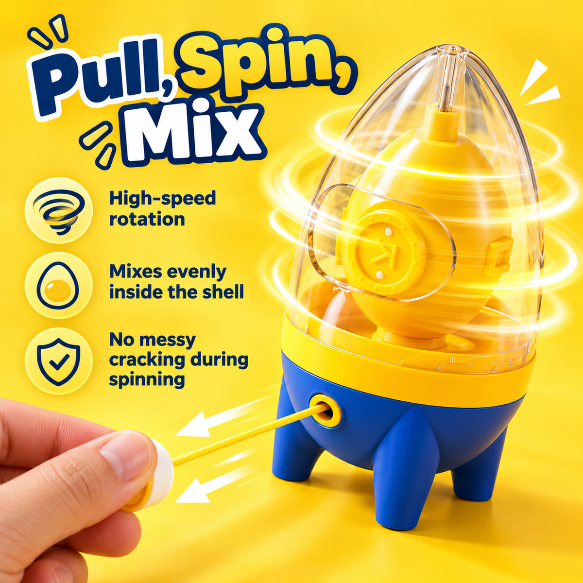 🔥 Limited-Time 56% OFF – Golden Egg Maker Pull-String Egg Spinner