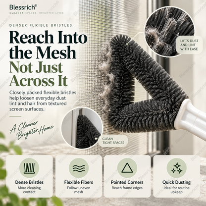 🧹 Triangle Window Screen Cleaning Brush - Corner & Track Duster 🪟