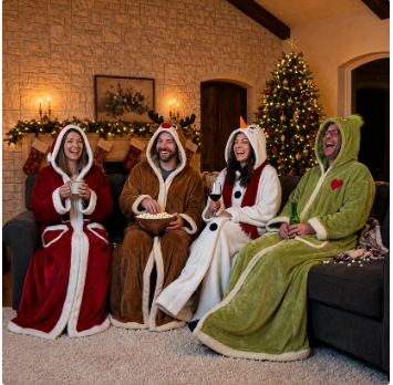 🔥 Limited Holiday Sale — One-Size USB Heated Blanket Hoodie For Cozy Family Nights