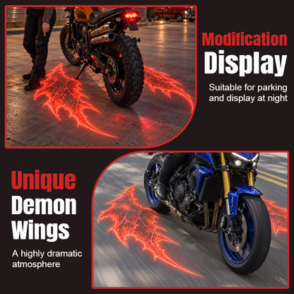🏍️ Motorcycle Devil Wing Projection Lights — Give Your Ride a Fiery After-Dark Look 😈