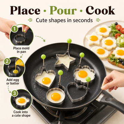 🍳 Cute Egg Molds – Fun Eggs & Pancakes for Kids 🥞✨