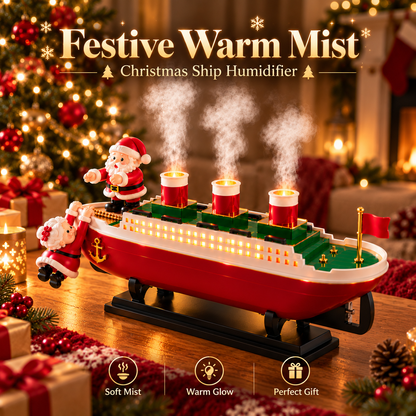🎄 Christmas Magic Ship Humidifier ✨ A Little Ship Full of Christmas Wonder