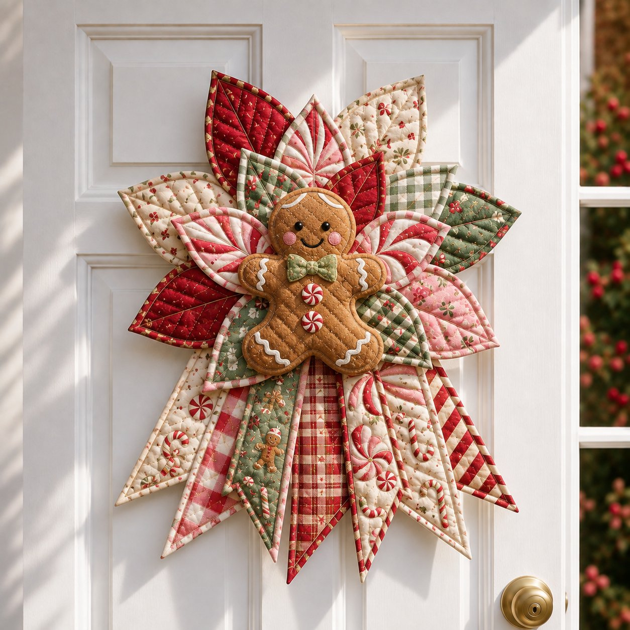 🎄 Oversized Christmas Quilted Door Hanger DIY Sewing Kit (23–25") 🪡