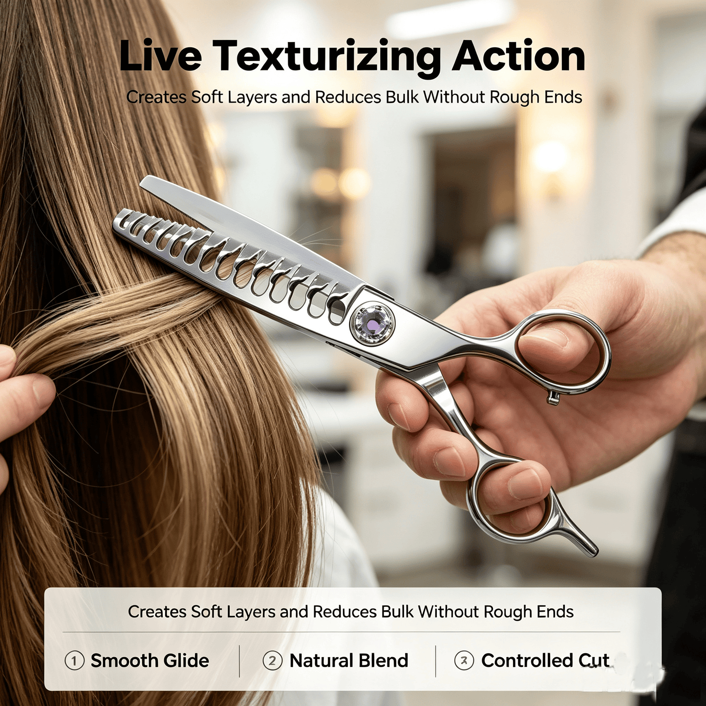 ✂️ Professional Hair Thinning Scissors – Stainless Steel Texturizing Shears