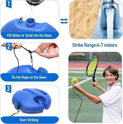 🎾💥Solo Tennis Practice Rebounder – 2-Piece Trainer with Balls