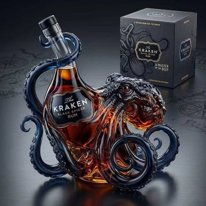 🎁 The  Rum Edition 3D Octopus Bottle 🐙🥃