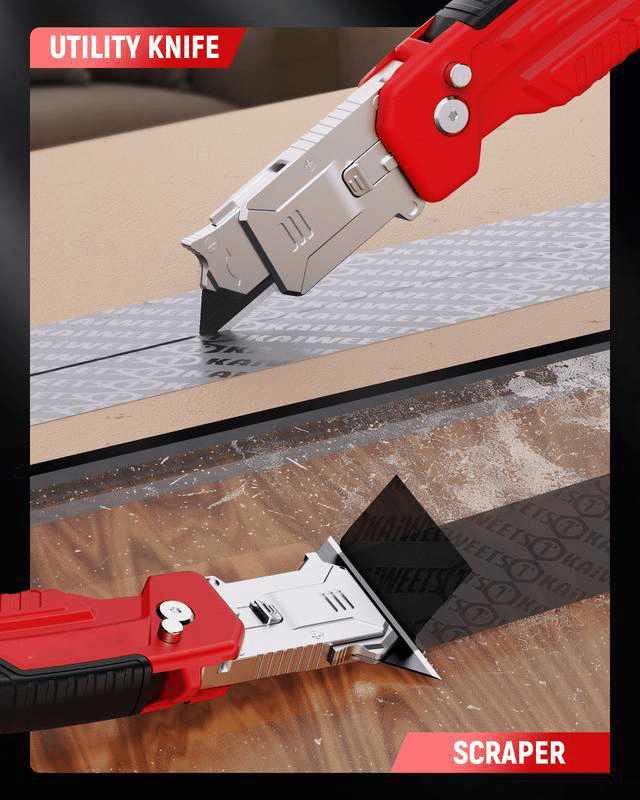2026 New 2-in-1 Folding Box Cutter with Blade Storage