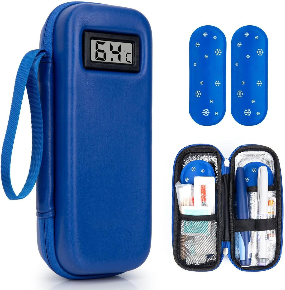 💉 Insulin Cooler Travel Case - Portable Medication Organizer with Temp Display 🌡️