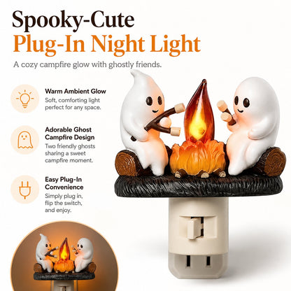 👻 Ghost Campfire Flickering LED Nightlight 🔥