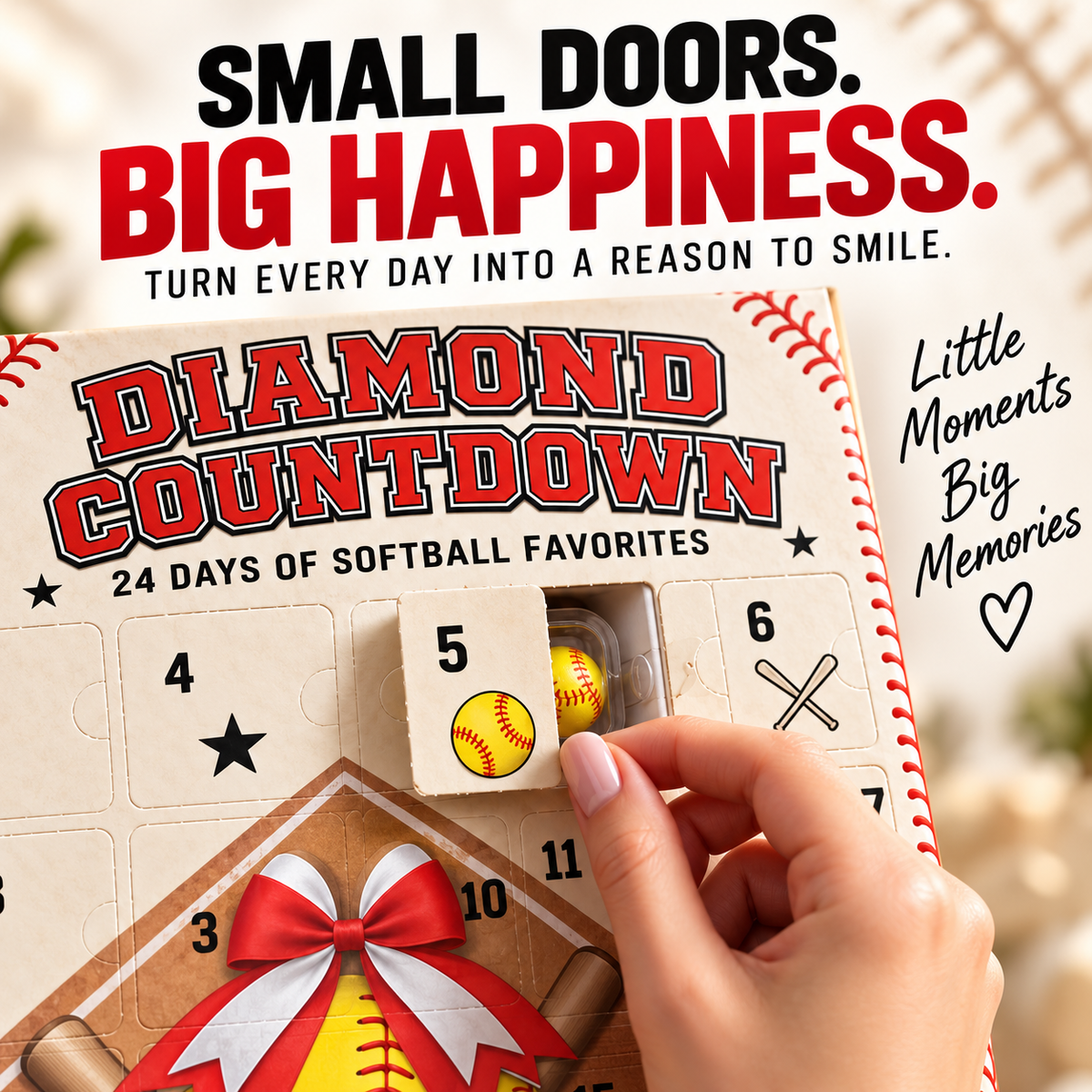 🥎 Softball GirLs Advent Calendar – 24 Days of Christmas Surprises