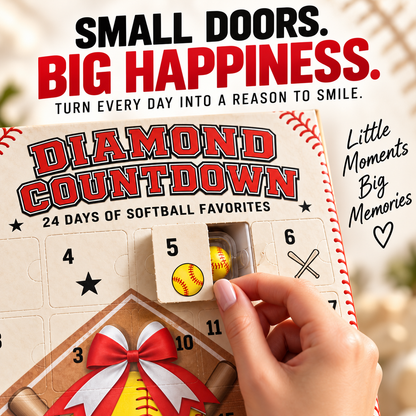 🥎 Softball GirLs Advent Calendar – 24 Days of Christmas Surprises