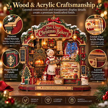 🎄 Mrs. Claus Christmas Bakery DIY Shadow Box Kit