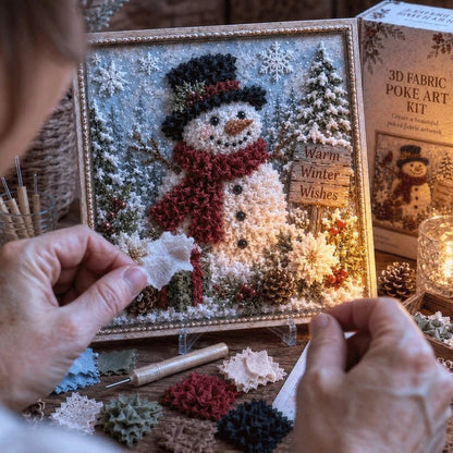 🎄3D Christmas Fabric Poke Art Kit – DIY Holiday Craft for Adults & Beginners