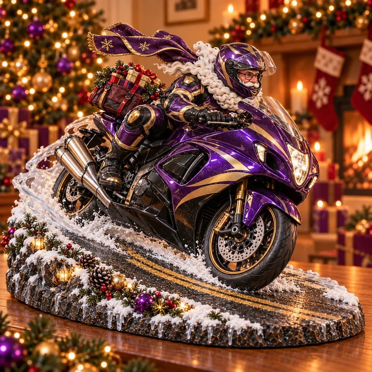 ⭐🏍️ Santa’s Ride Home – Christmas Motorcycle Keepsake Collection💨