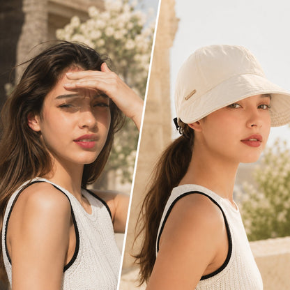 ☀️Last Day 50% OFF✨Stay Shaded & Comfortable on Sunny Days - Ponytail-Friendly Wide Brim Sun Hat🧢