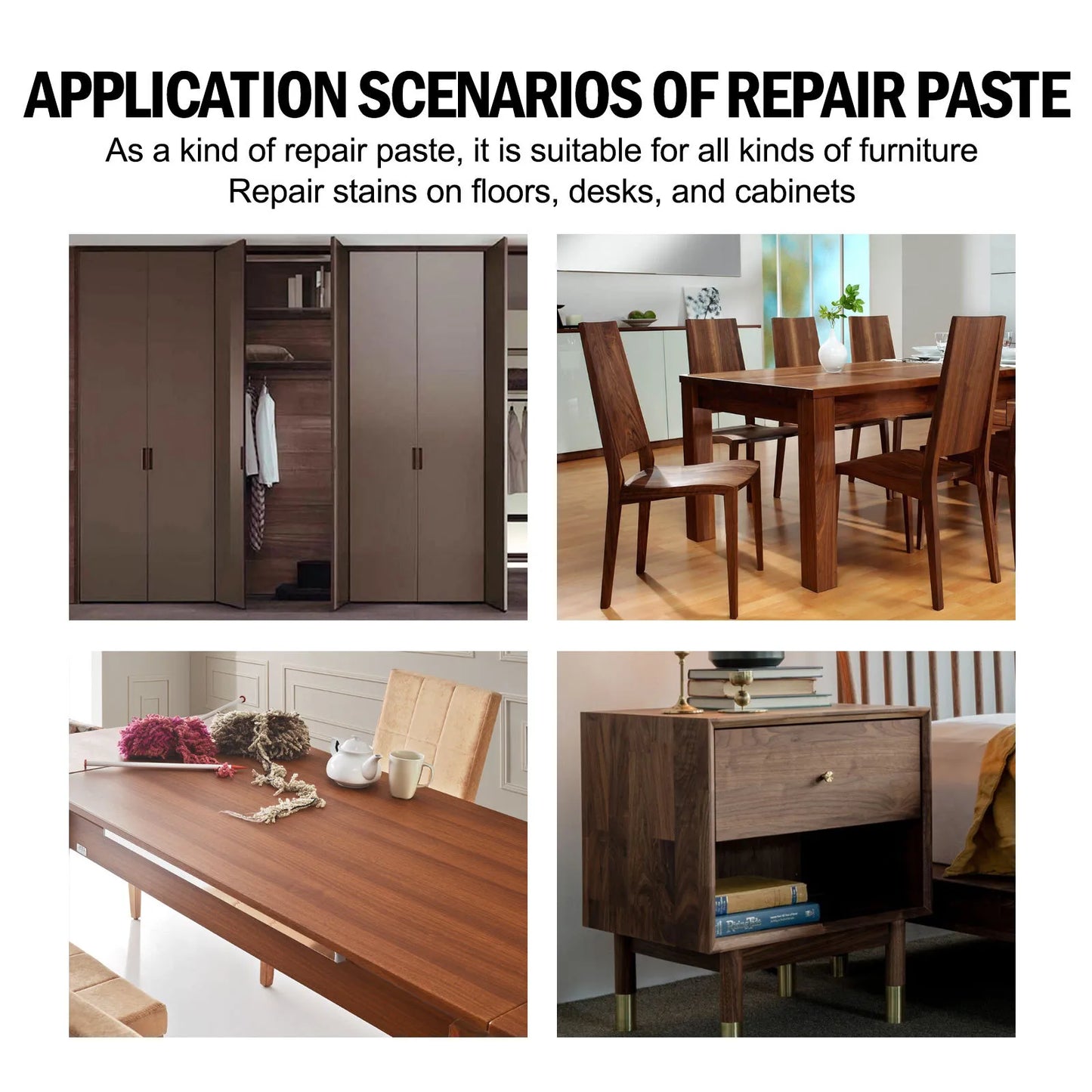 🟡🔧 10-Color Wood Furniture Repair Kit with Touch-Up Tools