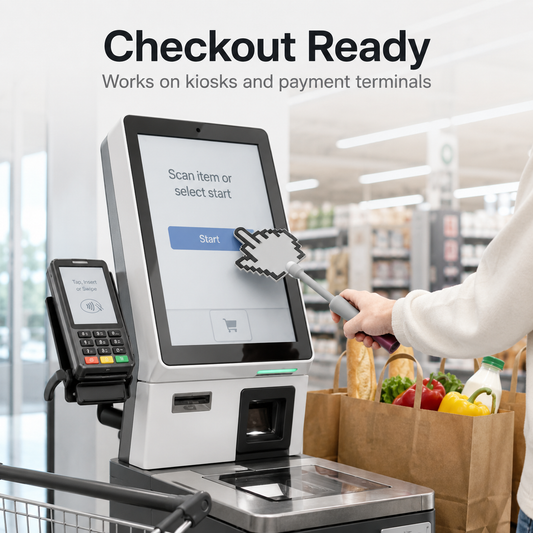 3D-printed payment wand that supports bank credit card swiping and “tap-to-pay,” as well as NFC contactless payments without a PIN