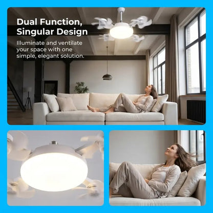 💥 55% OFF | Last Day ⏰ 🌬️ 2-in-1 Silent Ceiling Fan Light – Remote Control LED Fan with Foldable Blades & Timer 💡