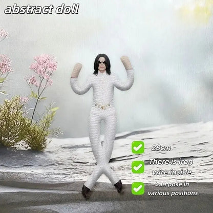 🕺 Michael Jackson-Inspired Plush Doll – Multi-Jointed Collectible Figur