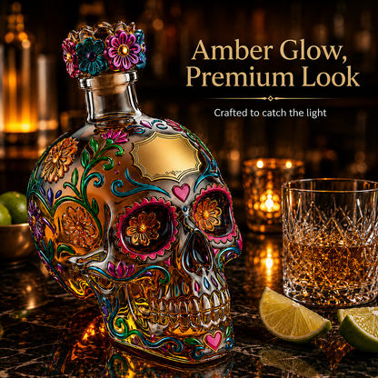 🔥🍷Limited edition Day of the Dead tequila bottle🎁