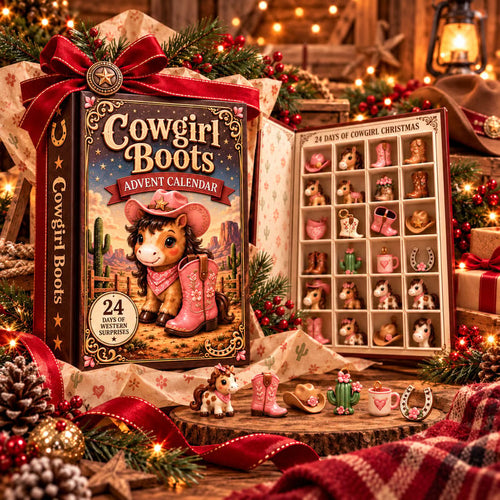 24-Day Cowgirl Boot Advent Calendar | Mini Collectible Western Charm Set