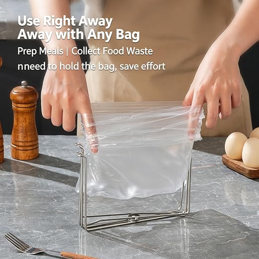 ♻️304 Stainless Steel Foldable Garbage Bag Holder