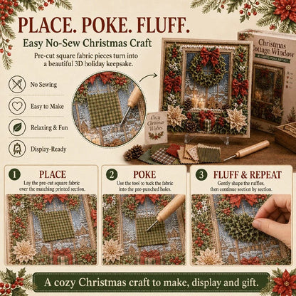🎄3D Christmas Fabric Poke Art Kit – DIY Holiday Craft for Adults & Beginners