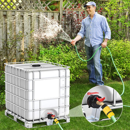 IBC Tote Adapter Kit with Brass Shut-Off Valve for Garden Hose