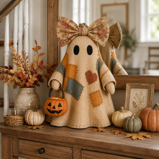 🔥🎁【Halloween Gifts】Lighted Vintage Patchwork Ghost-Buy 2 Get Free Shipping🎃✨🍂