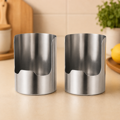 🍳 Stainless Steel Cutlery and Pot Lid Organizer