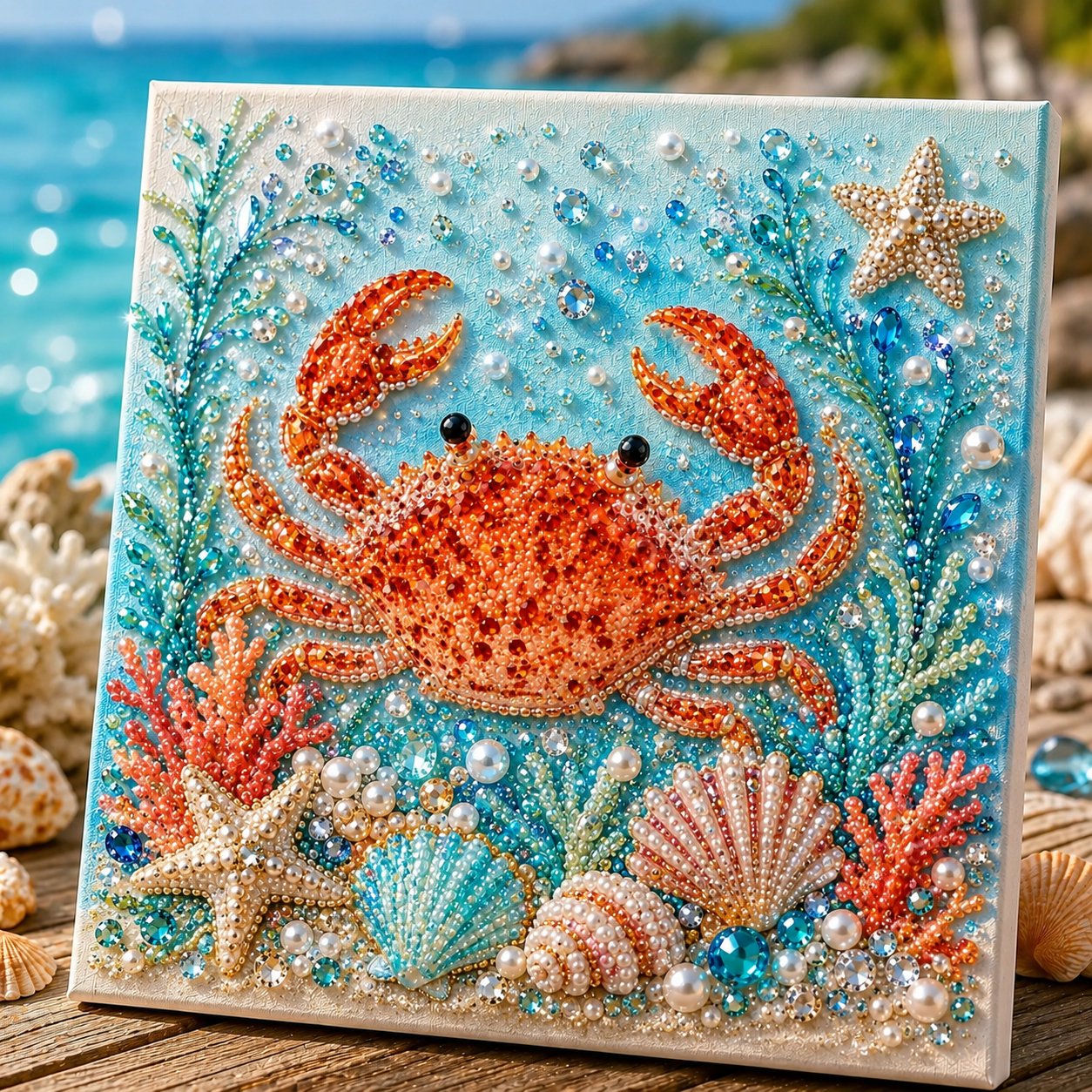 🔥Limited time 70% OFF - 🌊✨ Ocean Theme Pearl Art DIY Kit – Relaxing DIY Craft to Create Stunning Coastal Artwork (📦Buy 2 Free Shipping)