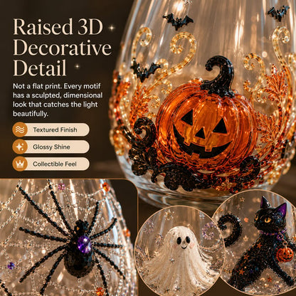 🎃 3D Halloween Glassware Set – Spooky Sips & Party Vibes