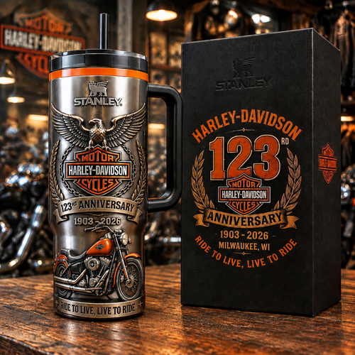 🏍️ 123rd Anniversary 1903-2026 Motorcycle Tumbler (30oz & 40oz)