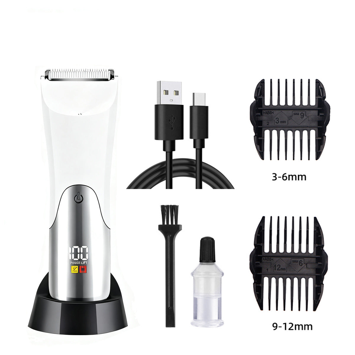 Waterproof Body Hair Trimmer for Men 🚿 Smooth Full-Body Grooming ✨