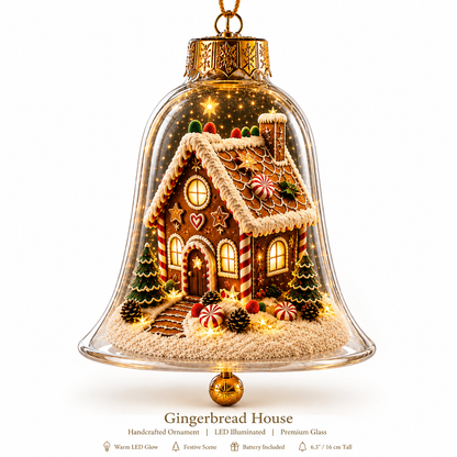 🎄 Christmas Bell Hanging Ornament with Miniature Scene – 3D Storybook Holiday Baubles 🔔