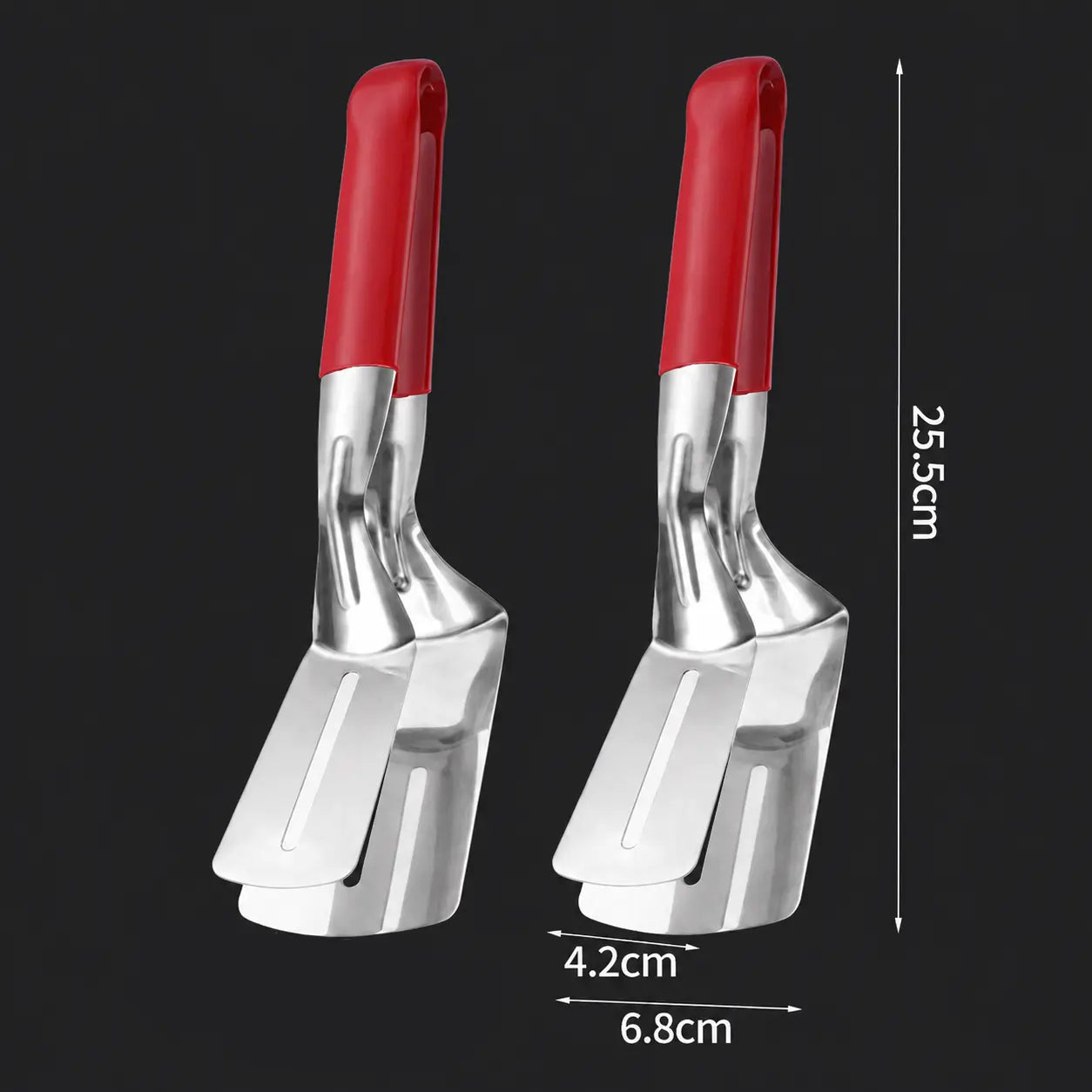 🥩 2-in-1 Stainless Steel Steak Spatula & Food Tongs Clip 🍳